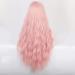 Meiriyfa Pink Wig - Long Wavy Heat-Resistant Full Fiber Wig for Women | Perfect for Cosplay Parties & Daily Wear - Buy Online on GoSupps.com