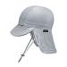 weVSwe Baby Toddler Sun Hat UPF 50+ Swim Cap Flap Neck Protection Adjustable Chin Straps UV Sun Protection Hats Grey 0-6 Months
