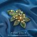 Crystal Rhinestone Bridal Hair Clip - Casdre Flower Wedding Hair Piece for Women - B Green - Buy Online on GoSupps.com