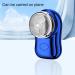 Mini Portable Electric Beard Trimmer Low Noise Rechargeable Beard Cutter 400mAh Battery for Car Travel (Electroplated Blue) - Buy Online on GoSupps.com