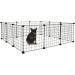 Small Pet Playpen 13.8x13.8 - Indoor/Outdoor Metal Wire Cage for Small Animals - Guinea Pigs, Bunny, Hamster - Portable Yard Fence by Allisandro - Buy Online on GoSupps.com