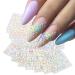 30 Sheets Flower Nail Art Stickers Decals Colorful Nail Decorations 3D Self-Adhesive Colorful Daisies Hearts Bow Ties Elegant Design Nail Art Supplies DIY for Women Girls Enhance Glamour