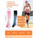 Shop Geyoga 15-25 mmHg Open Toe Compression Socks - Toeless Calf Support for Men & Women | Large Size 2 Pairs - Pink White & Blue Black - Buy Online on GoSupps.com