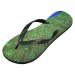 Mnsruu Peacock Feather Flip Flops - Green Sandals | XL Home Slippers for Men & Women | Perfect for Spa Hotel & Travel - Buy Online on GoSupps.com