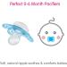 MAM Perfect Night Pacifiers (2 Pacifiers & Sterilizing Box) MAM Soother with a Silicone Nipple Glow in the Dark Pacifiers Baby Essentials Girl 0-6 Months - Buy Online on GoSupps.com