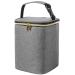 Teamoy Breastmilk Cooler Bag Baby Bottles Bag for up to 4 Large 9 Ounce Bottles Perfect for Nursing Mom Back to Work Gray (Bag ONLY)