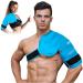66FIT Shoulder Ice Pack Rotator Cuff Cold Therapy Reusable Shoulder Ice Pack Wrap Hot or Cold Therapy Compression Ice Pack for Shoulder Pain Relief and Tendonitis Recovery After Shoulder Surgery 17X16.5