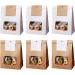 Set Of 50 Paper Bags With Clear Window Convenient Packaging Bag For Snacks Practical Food Package Bag Baking Supplies White - Buy Online on GoSupps.com