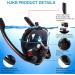HJKB Full Face Snorkel Mask with Anti-Fog Wipes | 180 Panoramic HD View | Anti-Leak Dry Top Set for Adults & Kids | Black Large-X-Large - Buy Online on GoSupps.com