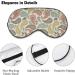 Shop Retro Paisley Sleep Mask for Women | Adjustable Eye Shades with Elastic Strap - Perfect for Travel & Sleep - Buy Online on GoSupps.com