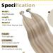 Ugeat Keratin Extensions | Real Hair Flat Tip 45cm | Ash Blonde & Bleached Blonde | 50g/50 Strands 18 #18P613 - International Shipping Available - Buy Online on GoSupps.com