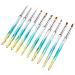 10pcs Nail Art Brushes Set - Carved Crystal Pens for Precision Nail Design - Assorted Brush Pens for DIY Nail Art - Buy Online on GoSupps.com