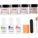 Kit de poudre de trempage pour ongles kit poudre trempage pour ongles 4 couleurs pour l'art salon bricolage domicile finition brillante ou givr e avec activateur couche finiti - Buy Online on GoSupps.com