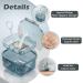 Modixun Multi-Purpose Toothed Bathing Case - Three-Layer Denture Holder & Sieve Basket for Orthodontic Cleaning - Blue - Buy Online on GoSupps.com