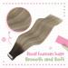 Youngsee Tape In Extensions - Real Hair Balayage Invisible Tape Extensions | 55cm 50g Remy | #3/8/25 & #3/8/22 - Buy Online on GoSupps.com