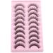 Wiwoseo Natural Wispy Faux Mink Eyelashes - 10 Pairs 15MM & 16MM Reusable Fluffy Volume - Buy Online on GoSupps.com