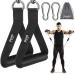 Pixel Panda Gym Accessories, Upgraded Cable Handle Gym Equipment, D Handle Cable Attachment Up to 600lb, Comfortable Sturdy Cable Attachments for Gym 2pcs-handle