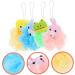 Zerodeko Cartoon Bath Sponges Set - 4 Large Washing Balls for Baby & Home | Soft Body Sponge - International Shipping Available - Buy Online on GoSupps.com