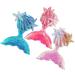 Hair Clips Princess Glitter Hair Claw Clips Girls Hairpin  Iridescent Elegant Sequins Clips with Shimmering Shells/Starfish  Shiny Mermaids Hair Clips Barrettes for Girls (3pcs) (pink)