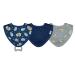 green sprouts Muslin Stay-dry Bandana Teether Bibs made from Organic Cotton (3 pack) | Soothes gums & protects from drool | Machine washable sterilizer safe Made without BPA Blue Owl Bibs