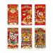 Kuuddker 6 Pcs Chinese New Year Red Envelopes 2022 Zodiac Year Bao Cartoon Lucky Money Packets for Spring Festival