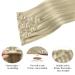 Doores Seamless Clip-In Extensions | Real Hair 18 Inch 7 Pieces Ash Blonde Highlights Platinum Blonde 45cm 110g - Buy Online on GoSupps.com