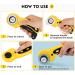 Magicfly Rotary Cutter Set Quilting Kit Including Fabric Cutter Wheel and Mat A3 Patchwork Ruler Carving Knife Replacement Cutter Blades for Fabric Sewing Quilting - Buy Online on GoSupps.com