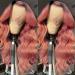 ANDRIA Pink Wig lace front wigs Long Wigs Loose Wave Glueless Lace Wig Colored Synthetic Heat Resistant Fiber Wig With Baby Hair Natural Wavy Body Wave Colorful Ombre Pink wig for Women 24 Inch Body Wave Wig Ombre Pink