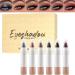 Eyeshadow Stick Shimmer Eyeshadow Pencil Long-Wear Glitter Eye Makeup 6 Colors Creamy Texture Easy Blend Cosmetic Set for Everyday Make Up Bridal Looks Night Party 2.5gx6