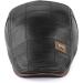 Men's Adjustable PU Leather Ivy Cap - Classic Golf Flat Cap for Driving and Fishing - Black - Buy Online on GoSupps.com