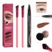 Eyebrow Care Kit 4D Laminated - Precision Brow Grooming with Multi-Function Brush Waterproof & Long Lasting -Light brown#A