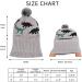XIAOHAWANG Winter Hood Hat Kids Knit Earflap Cap Fleece Lining for Boys Girls 3-10 Years - Gray Dinosaur - Buy Online on GoSupps.com