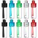 10 Pcs Mini Glass Vials With Spoons Portable Small Pocket Condiment Box Spice Dispenser Bottle Leakproof Storage Bottles Stash Bottle for Outdoor Camping Travel