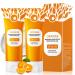 2 Pi ces Gel Exfoliant aux Enzymes d'Orange Gel Exfoliante Bio pour le Visage et le Corps Gommage Visage Exfoliant pour Tous Peau Gels Nettoyant pour Tous Types de Peaux R duit les Imperfections