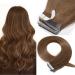 SEGO TAPE in Extensions real hair 20 Tressen hair extension adhesive hair part remy hair with 10pcs free tapes -50g light brown#6-1 24 "(61cm) -50g