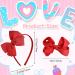 Sibba Red Bow Headband Clip Barrettes 5-Piece Set for Halloween Christmas Cosplay Party - Buy Online on GoSupps.com