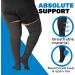 Extra Wide Compression Thigh High Stockings 20-30mmHg - Opaque Open Toe Support for Sports & Nursing - Black 4X-Large - A213BL7 - Buy Online on GoSupps.com