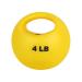 CanDo 10-3291 One Handle Medicine Ball, 4 lb, Yellow 4 lbs