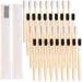Vesici 200 Pieces Bamboo Toothbrushes Bulk Soft Bristles Toothbrushes with Micro Fur Ultra Wooden Bamboo Tooth Brushes Manual Toothbrushes for Adults Travel Family Hotel Use Individually Packaged