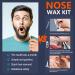 Nose Wax Kit Nose Wax 100g for Men & Women Nose Hair Removal Wax Hair Wax with 20 Applicators 10 Containers Nose Wax Quick Easy Nose Hair Wax Kit (10-20 Times Usage) - Buy Online on GoSupps.com