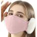 Buy Klufo Cotton Face Cover - Cloud Shape & Rabbit Fur Ear Warmers | Soft Pink Winter Protection - Buy Online on GoSupps.com