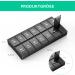Annwer 7-Day Pill Organizer Box | Moisture-Resistant Weekly Meds Doser | 2 Compartments for 14 Subjects | Black | International Shipping - Buy Online on GoSupps.com