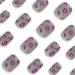 24PCS Matte Leopard Press On Nails - Short Square Fake Nails | Frost Grey Acrylic Glue-On Nails for Women & Girls - Ballerina Manicure Animal Print Designs - Buy Online on GoSupps.com