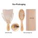 Wooden Hair Brush and Comb Set with Bamboo Bristles - Anti-Static, Reduces Frizz, Knots - Scalp Massaging - Paddle Detangling Brush for Women with Thick, Curly, Dry Hair - Buy Online on GoSupps.com