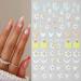 JMEOWIO 6 Sheets Flower Nail Art Stickers Decals Self-Adhesive Daisy Spring Summer Colorful Floral Nail Supplies Nail Art Design Decoration Accessories - Buy Online on GoSupps.com