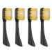 Replacement Brush Heads for Oral-B Clic Extra Soft Black 4 Count Yellow - Extra Soft