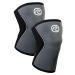 Reh band Kniebandage for Kraftsport & Fitness - Kniebandage 7mm neoprene flexible & non -slip Knee Sleeve for men & women steel gray - 1 pair XL