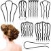 Ouligay 7 pieces insert comb hair accessories hair insert comb vintage hair comb for inserting metal hair comb side combs for women girls