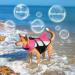 ALAGIRLS Dog Costume Life Jacket - Pink & Gray for Swimming Beach & Boating | Sizes 55-68cm - Buy Online on GoSupps.com