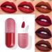 6 Pcs Matte Liquid Lipstick Set  Cute Capsule SuperStay Matte Ink Waterproof Long Lasts/Non-Stick Cup  Kiss-proof  Nude Lip Gloss Beauty Lips Makeup Kit